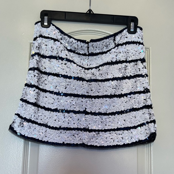 Gryphon Striped Sequin Miniskirt Size S - Picture 4 of 6